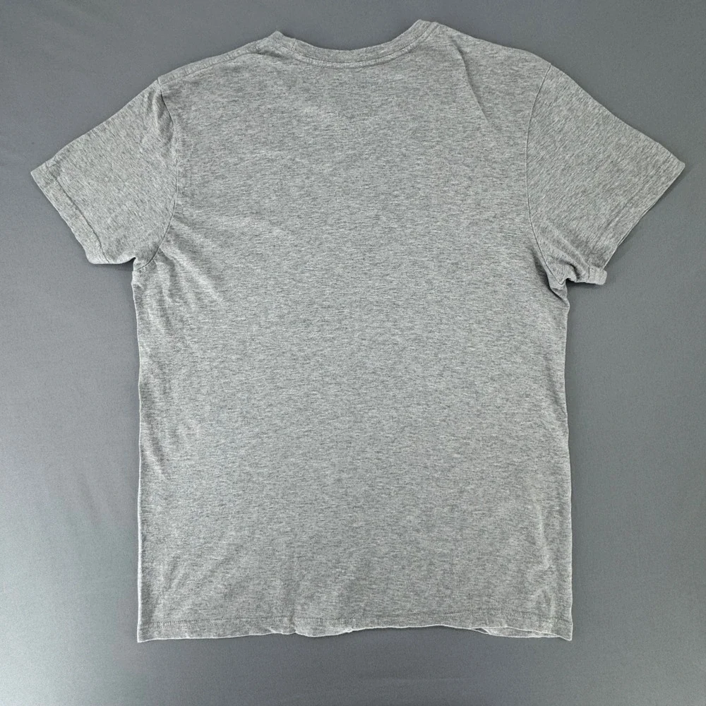 Polo Ralph Lauren Mens Classic Fit Cotton T-Shirt Heather Grey Red Pony Size M